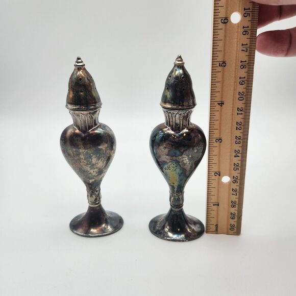 Vintage Silver Plated La France Reg. Salt And Pepper Shaker SP Co. Made In USA - Picture 2 of 5